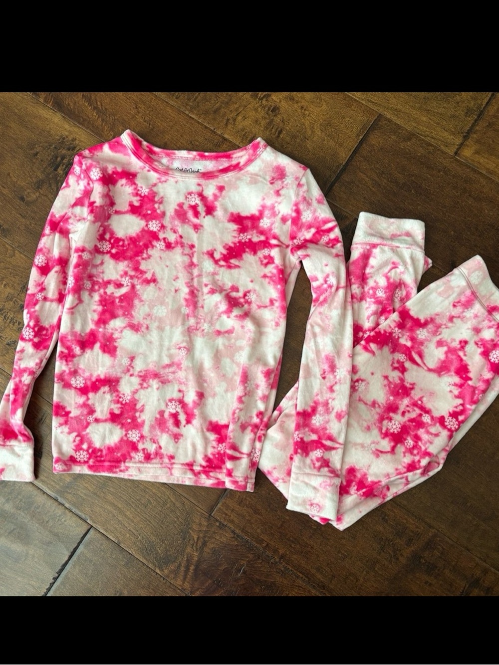 Cat & Jack ~ 2pc Pink Tie-Dye Print Pajama Set ~ Size 10